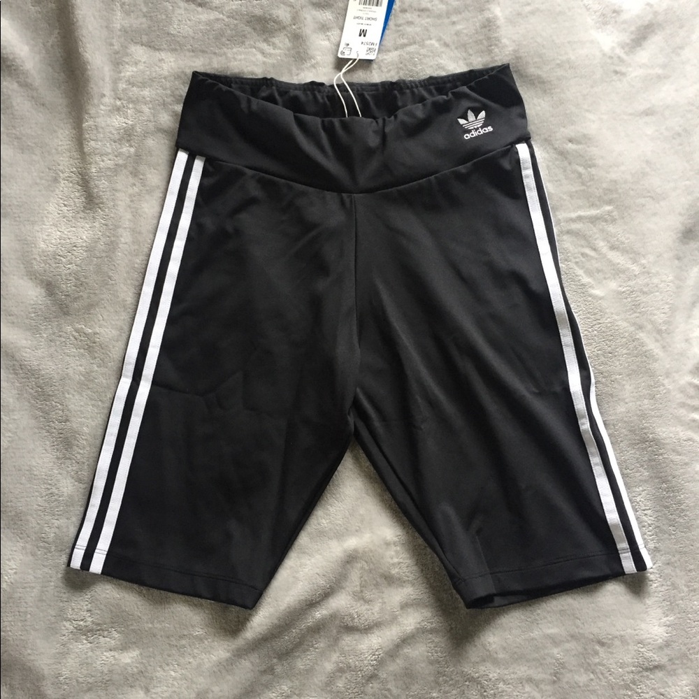 NWT adidas 3 stripe biker shorts